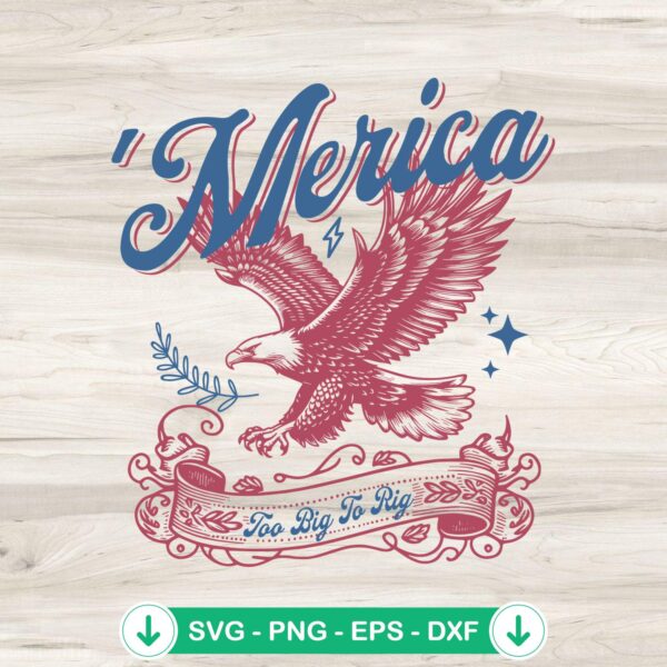 Retro Merica eagle SVG file for Trump Election 2024 cutting file