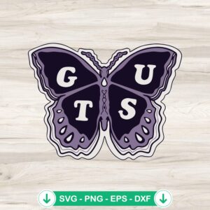 Olivia Rodrigo Butterfly Guts Album SVG file for Cricut