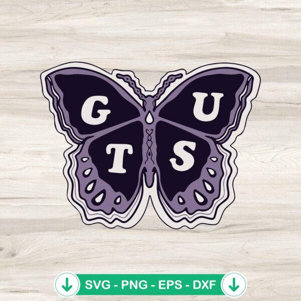 Olivia Rodrigo Butterfly Guts Album SVG file for Cricut