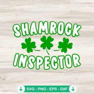 Shamrock Inspector Lucky Irish SVG file for cutting machine