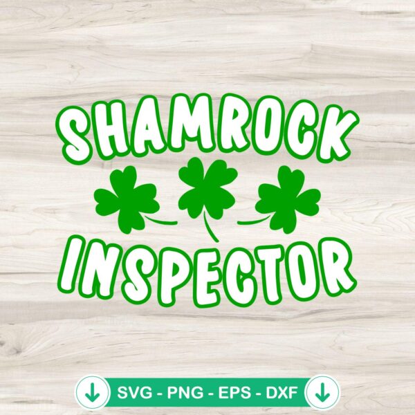 Shamrock Inspector Lucky Irish SVG file for cutting machine