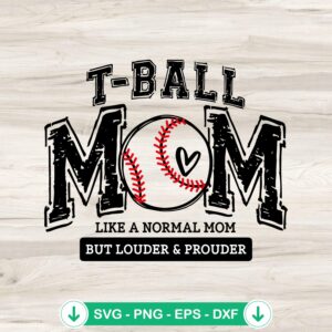 Retro T-Ball Mom SVG file for Cricut cutting machine