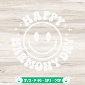 Happy Harmony Day Groovy Retro svg file for Cricut cutting file