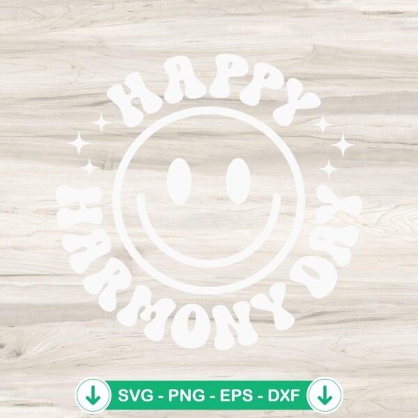 Happy Harmony Day Groovy Retro svg file for Cricut cutting file
