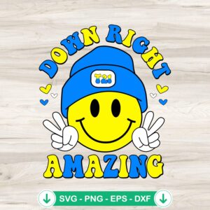 Down Right Amazing Smiley Face SVG file for Cricut and cutting machines
