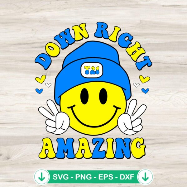 Down Right Amazing Smiley Face SVG file for Cricut and cutting machines