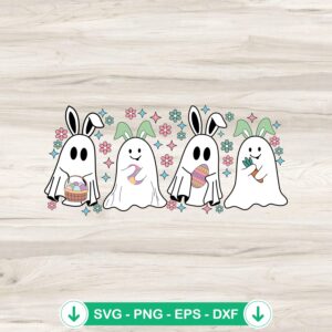 Cute Easter Ghost Spooky Bunny SVG file for Cricut and cutting machine