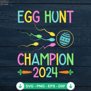 Easter Egg Hunt Champion 2024 SVG file for Cricut cutting machine