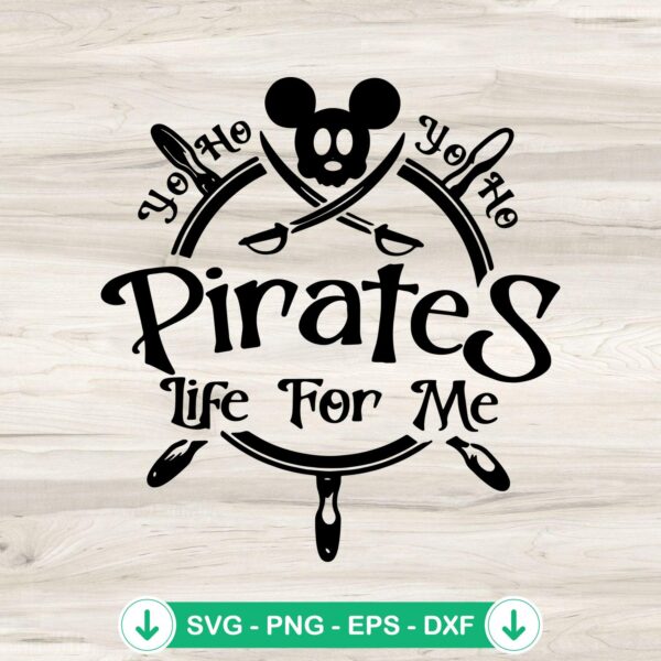 Retro Mickey Pirates Life SVG file for cutting machine