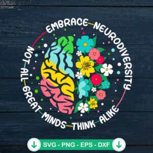 Embrace Neurodiversity SVG file for Cricut and cutting machines