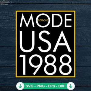 Depeche Mode USA 1988 SVG file for Cricut cutting machine