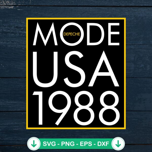 Depeche Mode USA 1988 SVG file for Cricut cutting machine