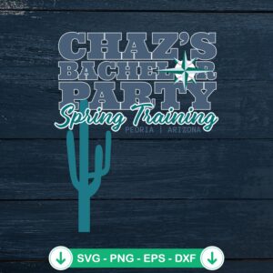 Chaz's Bachelor Party SVG file for spring training baseball