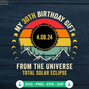 Vintage My 30th Birthday Gift SVG file for cutting machines