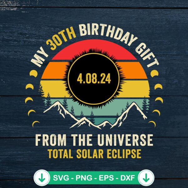 Vintage My 30th Birthday Gift SVG file for cutting machines