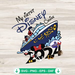 My First Disney Cruise 2024 Retro SVG file for Cricut and cutting machines