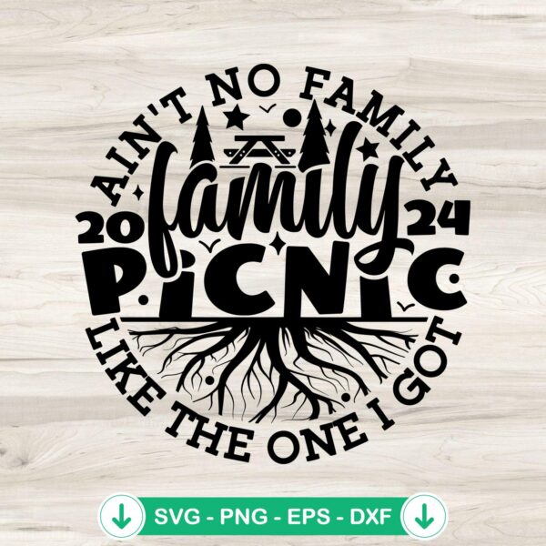 Family Picnic 2024 SVG file for Cricut cutting machine