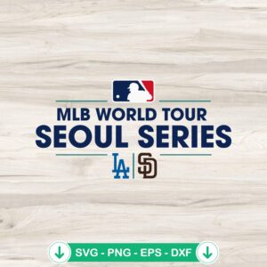 MLB World Tour Seoul Series SVG file Dodgers vs Padres cutting file