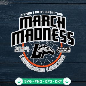 Division I Men's Basketball SVG file for Longwood Lancers 2024