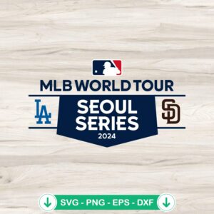 MLB World Tour Seoul Series 2024 SVG file for LA Dodgers vs SD Padres cut file