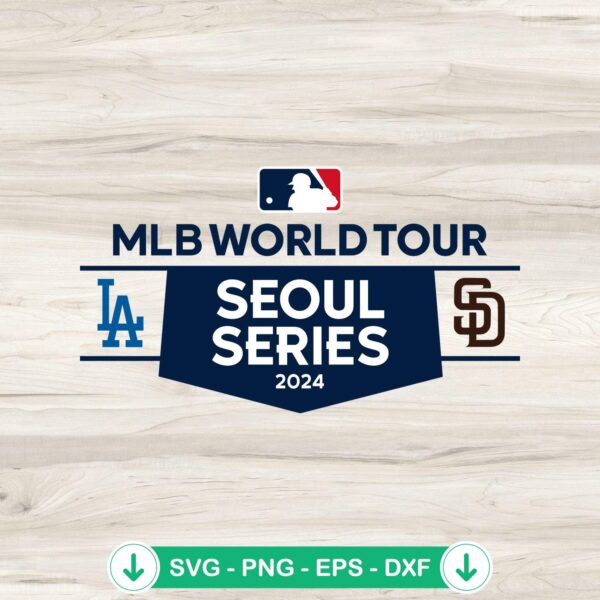 MLB World Tour Seoul Series 2024 SVG file for LA Dodgers vs SD Padres cut file