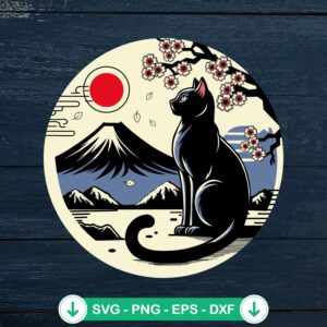 Kawaii Cat Anime SVG file for Cricut cutting machine