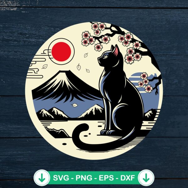 Kawaii Cat Anime SVG file for Cricut cutting machine