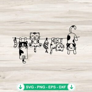 mockup-212487.jpg Hanging Cats SVG file for cat lovers Cricut cutting file
