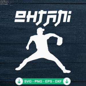 Shohei Ohtani Player 2024 SVG file for Cricut cutting