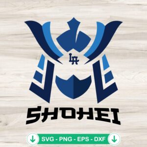 Shohei Ohtani samurai helmet svg file for cricut cutting machine