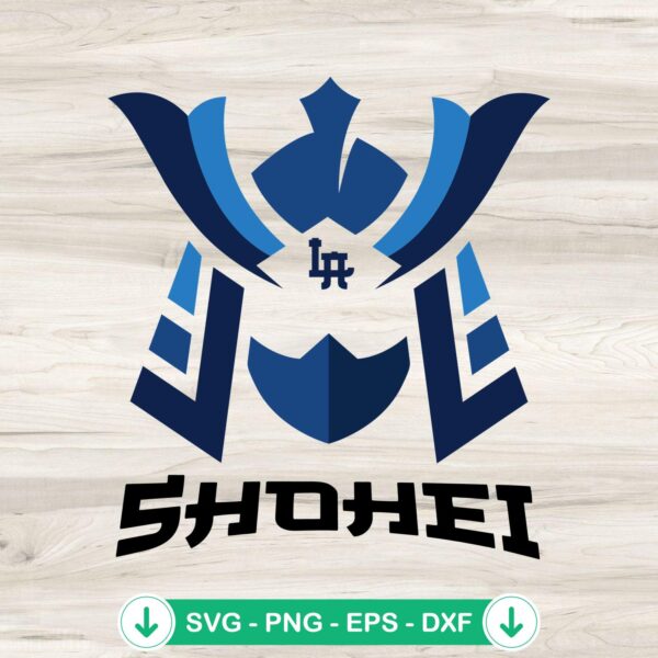 Shohei Ohtani samurai helmet svg file for cricut cutting machine