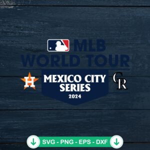 MLB World Tour Mexico City Series SVG file for Astros vs Rockies cutting file