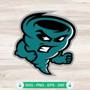Tornado Hurricane Sports SVG file for Cricut cutting machine