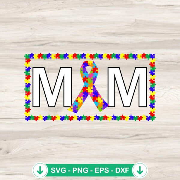 Cute Autism Mom Gifts SVG file - Autism Awareness Puzzle Pieces cutting file