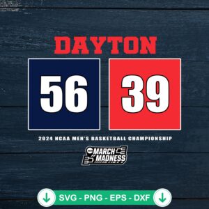 Dayton NCAA March Madness SVG file for 2024 men's basketball