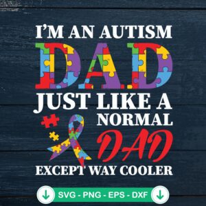 I'm An Autism Dad SVG file for Cricut cutting machines