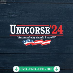Unicorse President 2024 SVG file for cricut