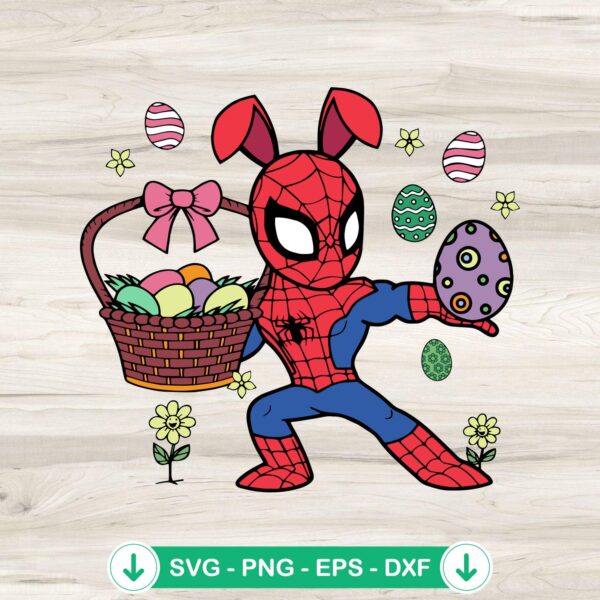 Funny Spider Man Happy Easter SVG file for cutting machine