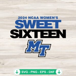 Middle Tennessee Blue Raiders svg file for NCAA Sweet Sixteen cutting file