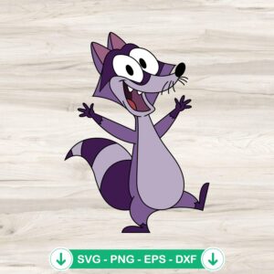 Derek Plushie Raccoon SVG file for Cricut cutting machine