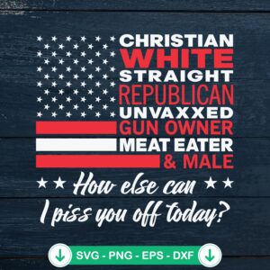 Christian White Straight SVG file for Republican themes
