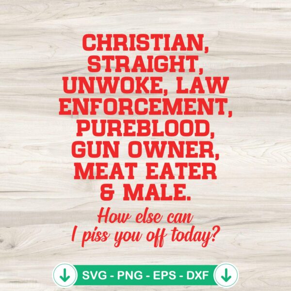 Christian Straight Unwoke Law SVG file for Cricut and cutting machines