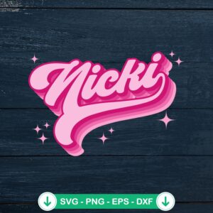Nicki Minaj Groovy Retro SVG file for cricut cutting machine