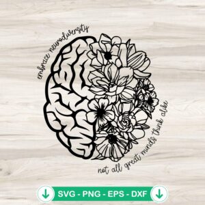 Retro Embrace Neurodiversity SVG file for Cricut cutting