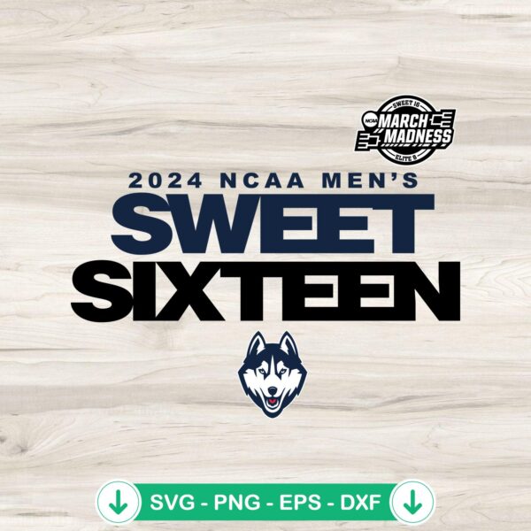 UConn Huskies Sweet Sixteen SVG file for Cricut and cutting machine