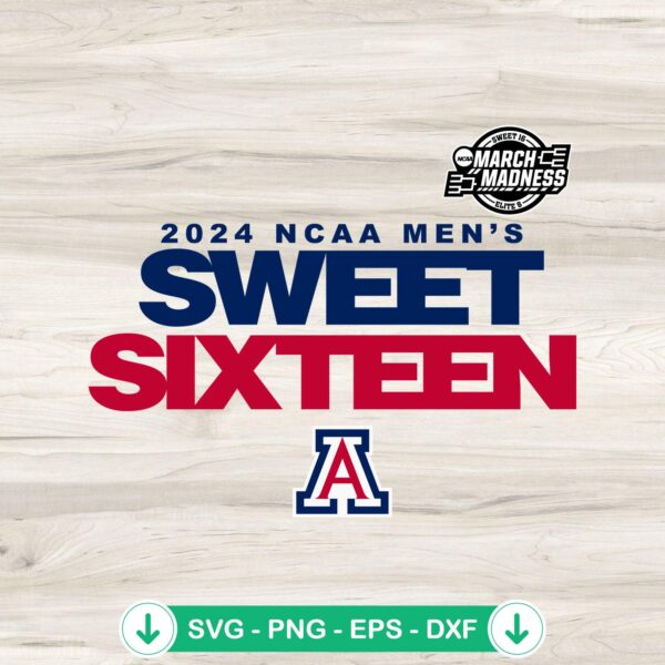 Arizona Wildcats Sweet Sixteen SVG file for Cricut cutting