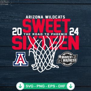 Arizona Wildcats 2024 SVG file for basketball Cricut cut file