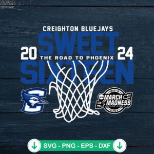 Creighton Bluejays Sweet 16 2024 SVG file for Cricut cutting