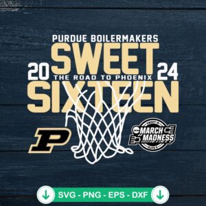 Purdue Boilermakers Sweet 16 2024 svg file for cutting machines