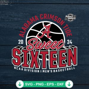 2024 Alabama Crimson Tide SVG file for March Madness cut file